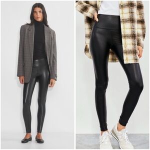Wilfred Free Daria Black Faux Vegan Leather Leggings